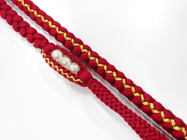 正絹　振袖用　手組帯締め